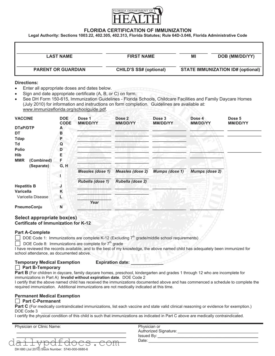 Fill Your 680 Form
