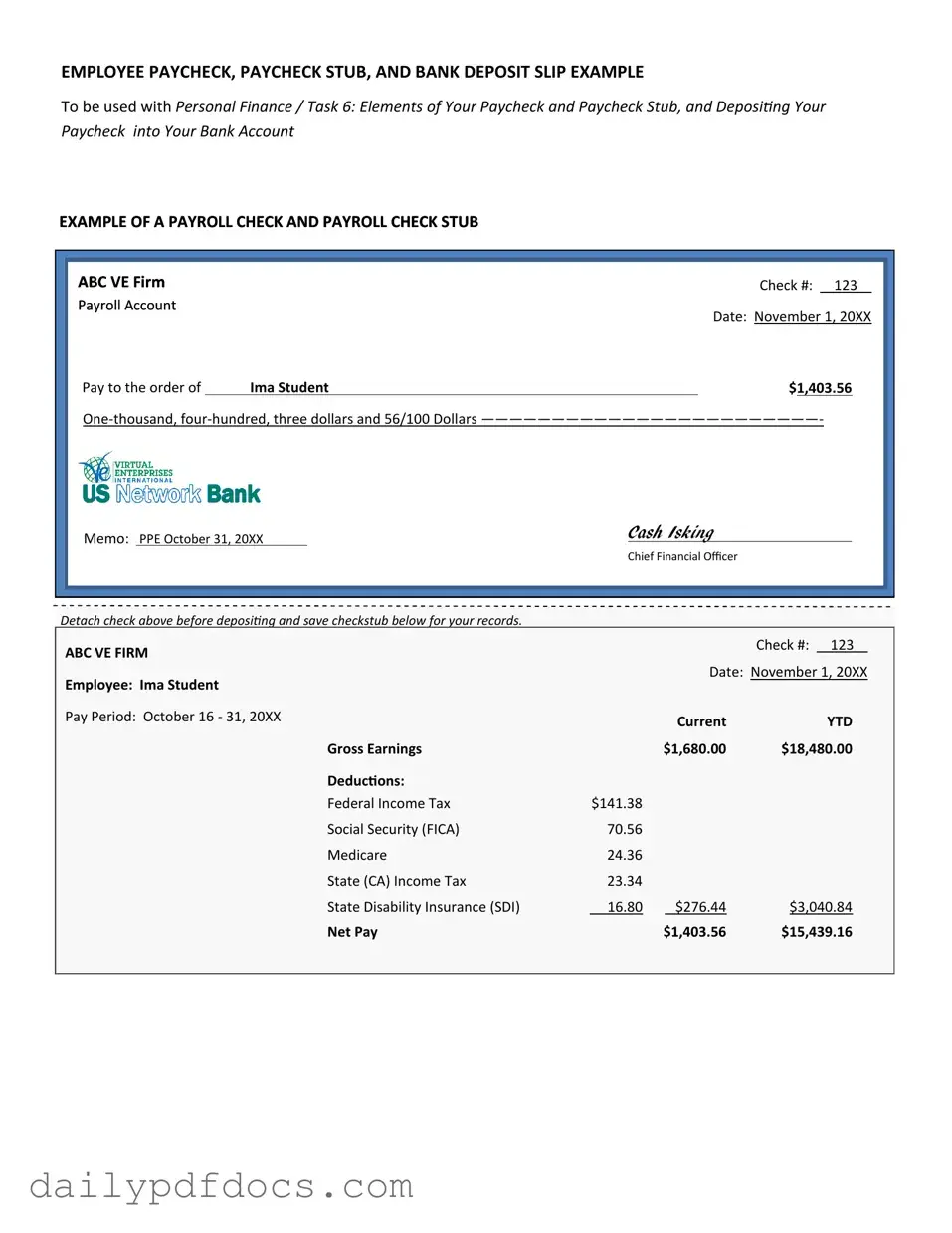 Fill Your Payroll Check Form