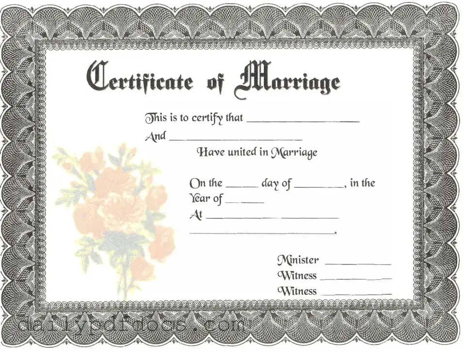 Fill Your Marriage Certificate Form