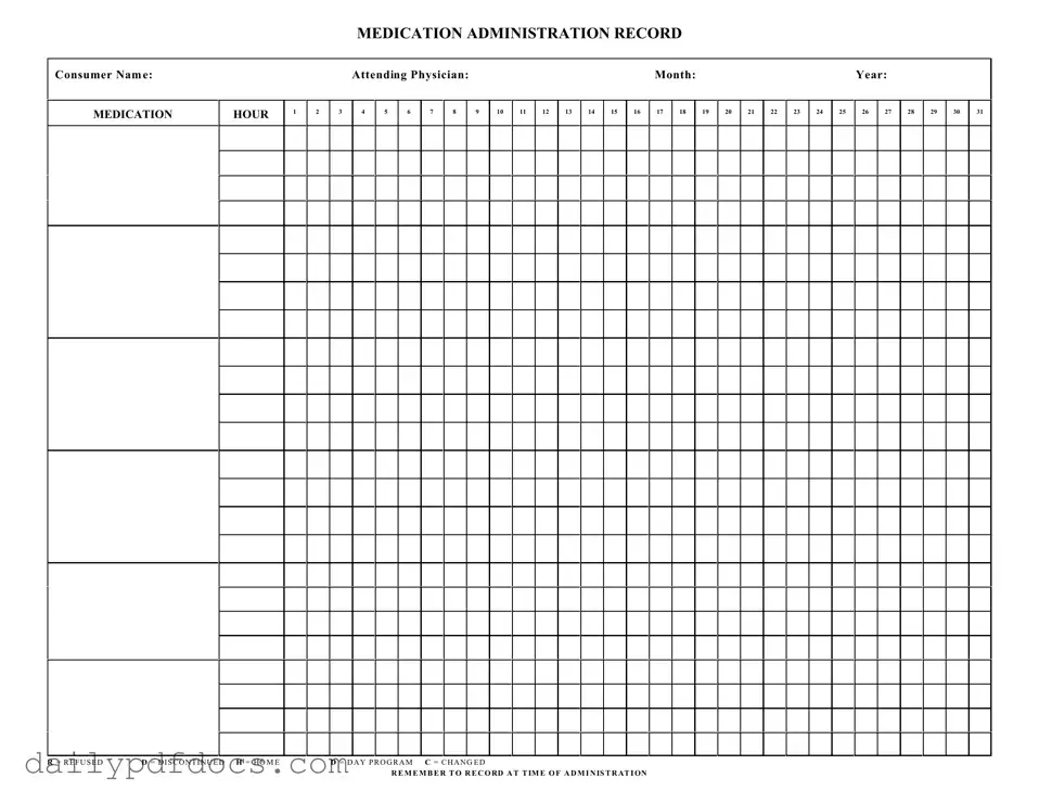 Fill Your Medication Administration Record Sheet Form