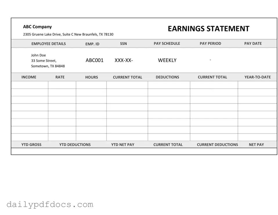 Fill Your Independent Contractor Pay Stub Form