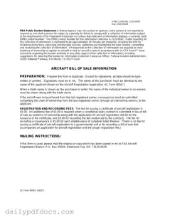 Fill Your Aircraft Bill of Sale AC 8050-2 Form