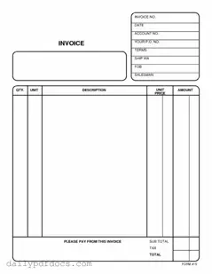 Fill Your Free And Invoice Pdf Form