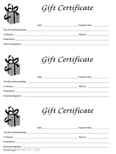 Fill Your Gift Certificate Form