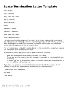 Free Lease Termination Letter Template