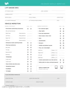Fill Your Lyft Inspection Form
