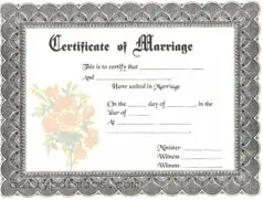 Fill Your Marriage Certificate Form