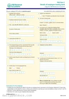 Fill Your P 45 It Form