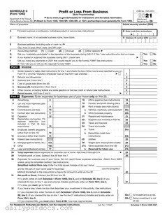 Fill Your IRS Schedule C 1040 Form