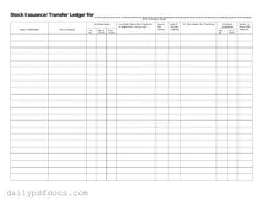 Fill Your Stock Transfer Ledger Form