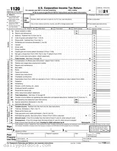 Fill Your IRS 1120 Form
