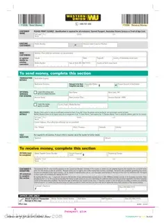 Fill Your Western Union Form
