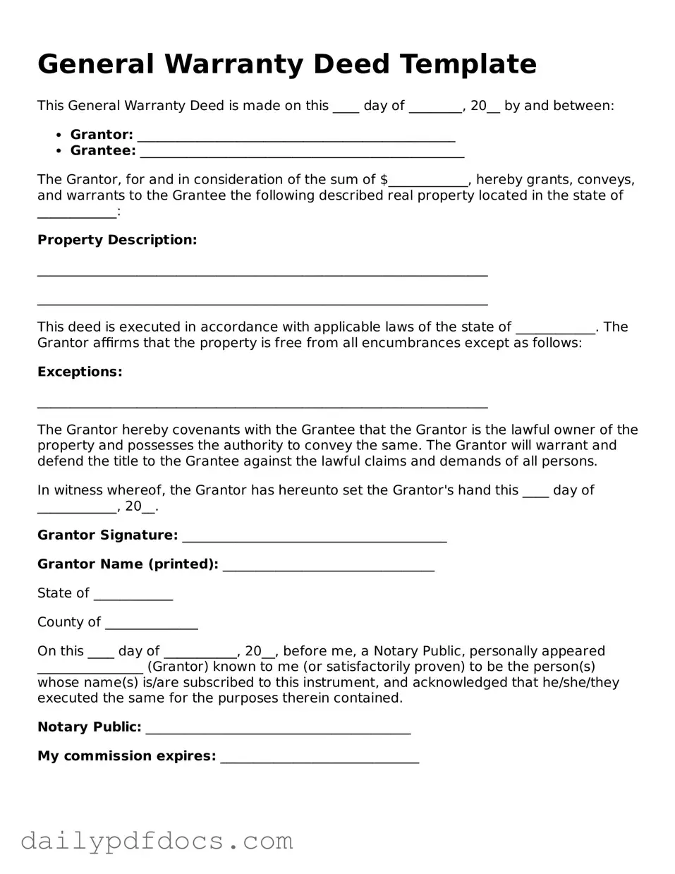Free Deed Template