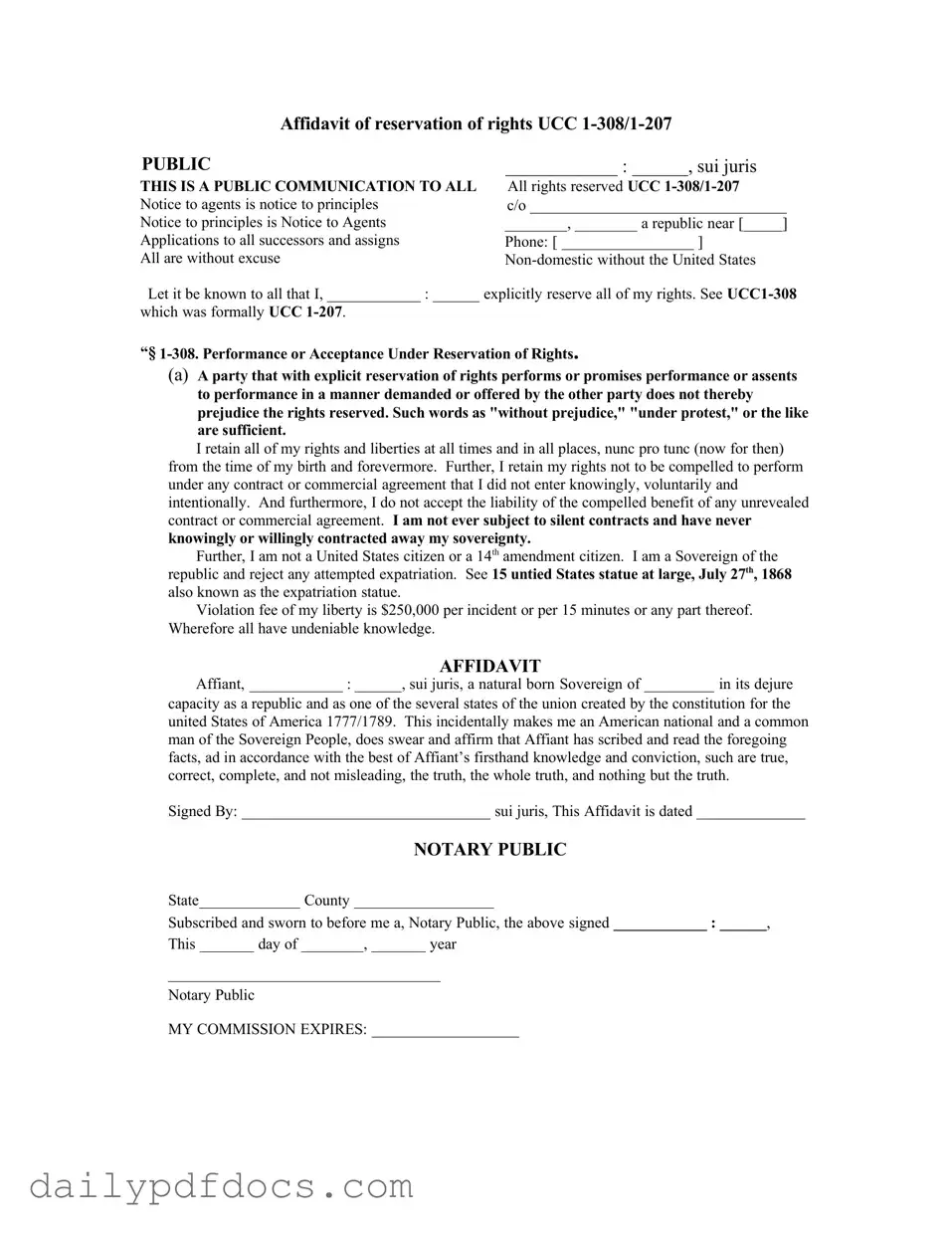 Fill Your Ucc 1 308 Form